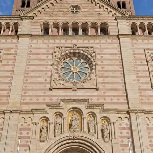 Speyer Cathedral, west wing, facade, Unesco World Heritage, Speyer, Palatinate region, Rhineland-Palatinate, Germany, Europe