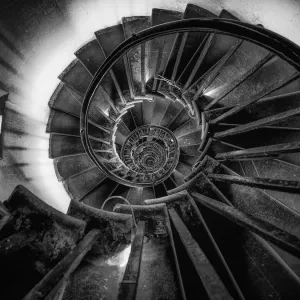Spiral Staircase Monotone Print Spiral Staircase Monotone Print