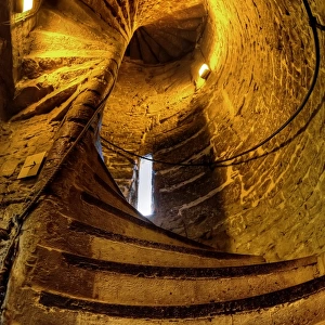 The Spiral Stairway of Ghent Belfry, Ghent, Belgium, Europe