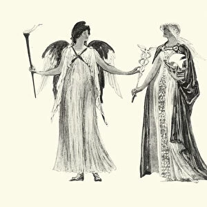 The spirits of freedom and commerce by Walter Crane