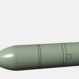 SS-N-20 Russian nuclear missile, digital illustration