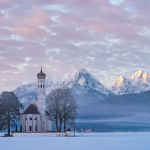 St. Coloman Winter Print, Allgaeu Germany St. Coloman Winter Print, Allgaeu Germany
