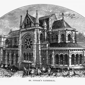 St. Finbaras Cathedral, Cork, County Cork, Ireland Victorian Engraving, 1840 St. Finbaras Cathedral, Cork, County Cork, Ireland Victorian Engraving, 1840