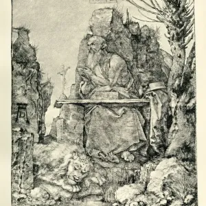 Albrecht Durer's Print of St Jerome by the Pollard Willow, 1512