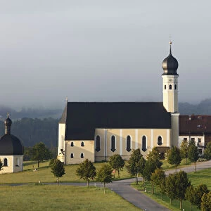 St Marinus and Anian pilgrimage church in Wilparting, Irschenberg community, Oberland, Upper Bavaria, Bavaria, Germany, Europe, PublicGround