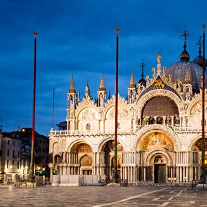 St Marks basilica at night, Venice, Italy