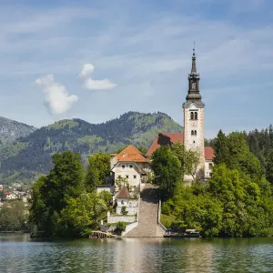 St. Marys church on Bled lake, Slovenia St. Marys church on Bled lake, Slovenia