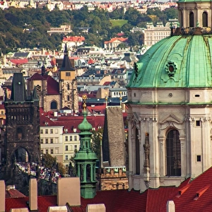 St. Nicholas Church and Prague Landscape