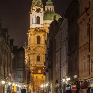St. Nicolas church at night Prague St. Nicolas church at night Prague
