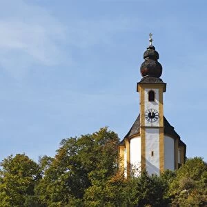 St. Pancras Church in Karlstein near Bad Reichenhall, Berchtesgadener Land district, Upper Bavaria, Germany, Europe