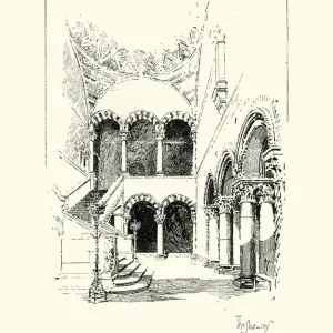 Stairway of New Building of Trinity College, Dublin, 1892 Stairway of New Building of Trinity College, Dublin, 1892