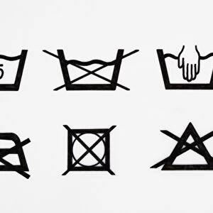 Standard washcare symbols found on clothing