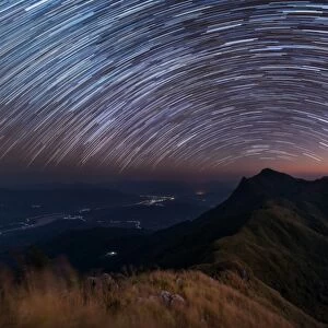 Star trails over Pha Tang