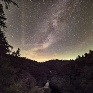 A Starry Night Print at Linville Falls, North Carolina A Starry Night Print at Linville Falls, North Carolina
