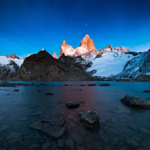 Starry Night Over Mount Fitz Roy. Patagonia, Argentina