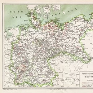 State and private railways map 1895