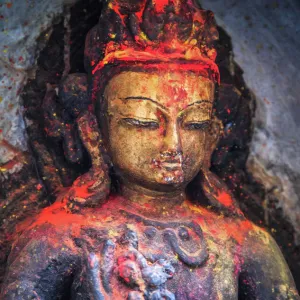 Statue of Buddha, Swayambhunath, Kathmandu, Nepal