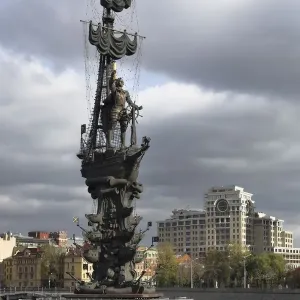 statue, monument, immense, énorme, structure, structure faite par l'homme, Pierre le Grand statue, monument, immense, énorme, structure, structure faite par l'homme, Pierre le Grand