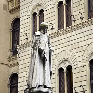 Statue of Sallustio Bandini in Piazza Salimbeni in Siena, Italy
