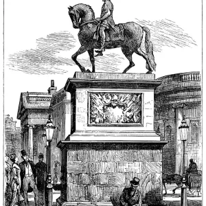 Statue of William III at College Green in Dublin, Ireland - 19th Century Statue of William III at College Green in Dublin, Ireland - 19th Century