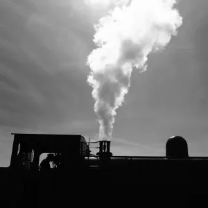 Steam Train Black and White