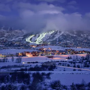 Steamboat Springs Ski Resort at night Steamboat Springs Ski Resort at night