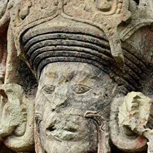 Stela B, Ancient Mayan Stone Statue, Copan