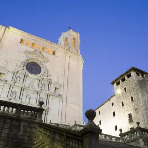 Girona Cathedral Steps Print at Dusk Girona Cathedral Steps Print at Dusk