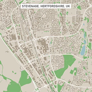 Stevenage Hertfordshire UK City Street Map
