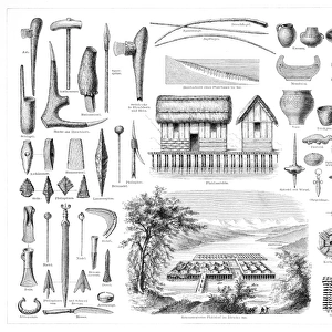 Stilt Houses engraving 1896