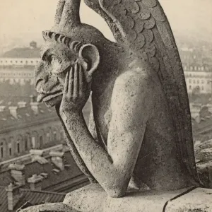 Print of Stone Vampire at Notre Dame Cathedral Print of Stone Vampire at Notre Dame Cathedral