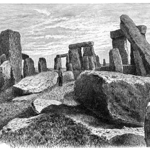 Stonehenge Prehistoric Monument Print 1894 Engraving Stonehenge Prehistoric Monument Print 1894 Engraving