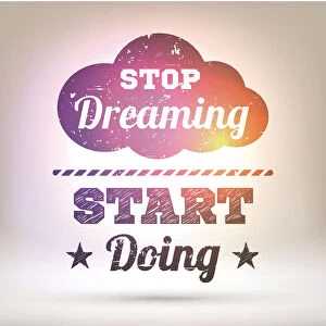 Stop dreaming start doing - Shining Background