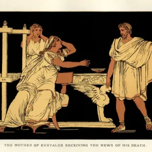 Stories from Virgil - The Mother of Euryalus Receiving the News of His Death