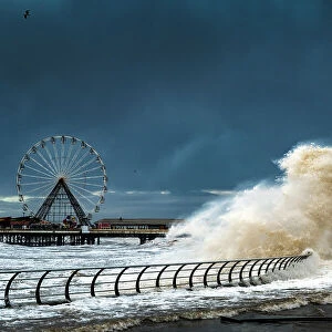 Storm batters Blackpool with massive waves