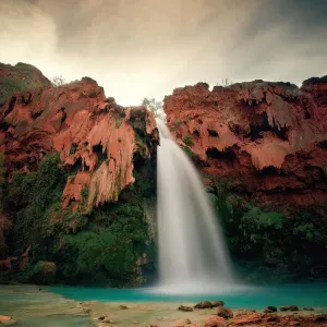 Havasupai Falls Print, Stormy View Havasupai Falls Print, Stormy View