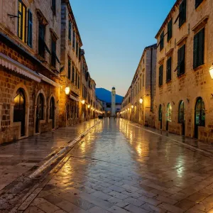 Stradun Dubrovnik Sunrise Print Stradun Dubrovnik Sunrise Print
