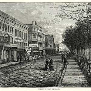 Street in New Orleans, 19th Century