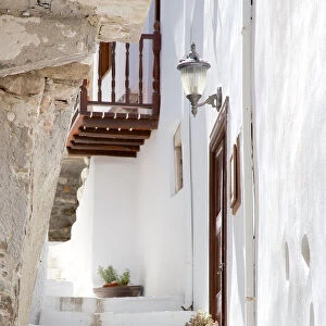 Street steps (stairs) in Naxos Chora, Cyclades, Gr