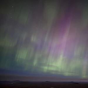 Strong Northern Lights, Highlands of Iceland, Northeastern Region, Iceland