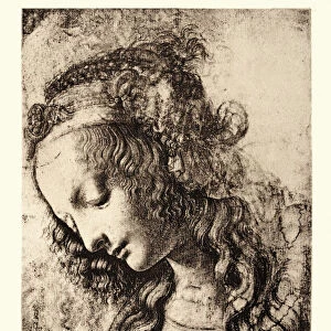 Study of Virgin Mary, Leonardo da Vinci, Renaissance art