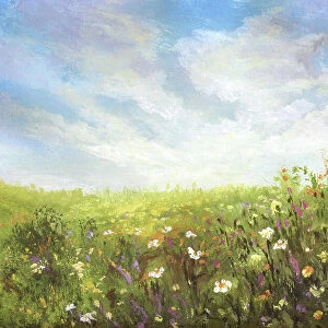 Summer meadow, painting