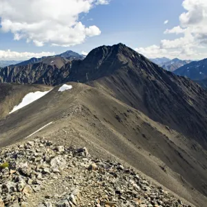 Summit ridge of Kings Throne Mountain, Kluane National Park, Yukon, Canada