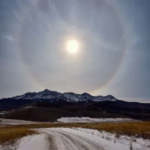 Sun Halo over Wilson Peak Sun Halo over Wilson Peak