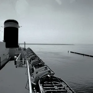 Sundeck and aft Funnel SS United States