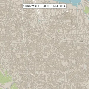 Sunnyvale California US City Street Map Sunnyvale California US City Street Map