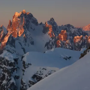 Sunrise on Cadini di Misurina, Dolomites, Italy