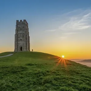 Sunrise on Glastonbury Tor Print, 19th April 2021 Sunrise on Glastonbury Tor Print, 19th April 2021