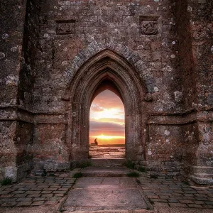 Glastonbury Tor Print at Sunrise Glastonbury Tor Print at Sunrise