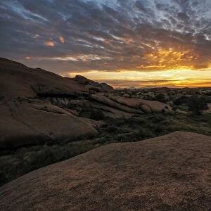 Sunrise over the Granite Rocks of Spitzkoppe, Erongo Region, Namibia, Africa